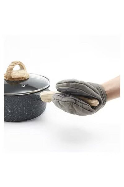 Generic DUNISO Mini Oven Mitts Silicone Gloves Heat Resistant Kitchen Gloves for Cooking