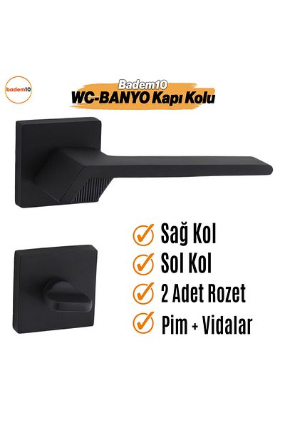 Badem10 (1 Set) Lockable Solar Wc-Bathroom Outpost Karashi Correct-Left Snowy Door Handles