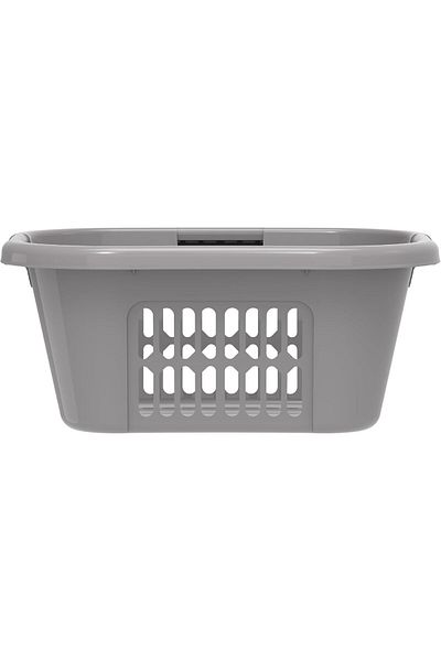 COOYA Laundry Basket, 40L Oval Laundry Basket,Grey