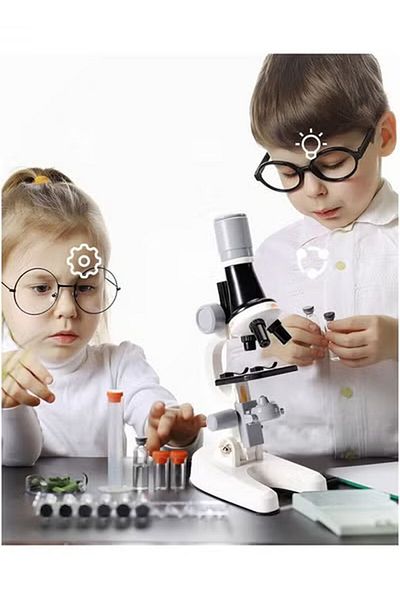 Generic Duniso Kids Microscope Set Beginner Microscope Set With Led 100x, 400x And 1200x Magnification