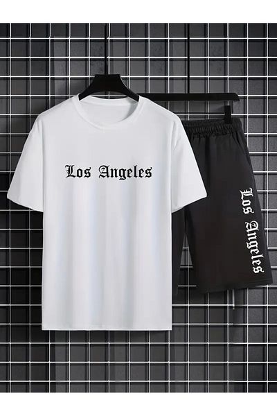 pandy Los Angeles nyomott póló - rövidnadrág sporttréningruha szett