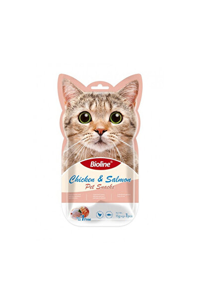 Bioline Chicken & Salmon Cat Treats - 5 pcs x 15g
