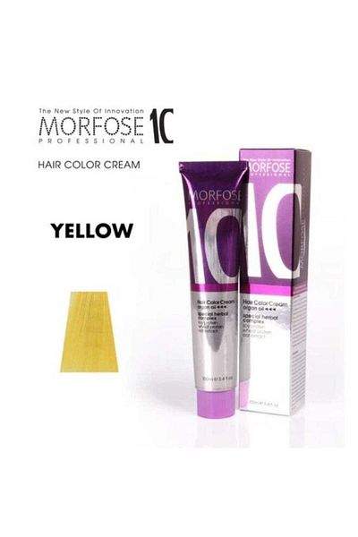Morfose Morfose 10 Hair Color Cream with Argan Oil - Vibrant Yellow, 100ml
