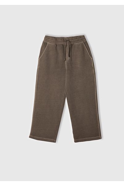 United Colors of Benetton Φούτερ για αγόρια Anthracite Faded Effect Loose Fit με λεπτομέρεια στο πλάι και κορδόνι περίσφιξης