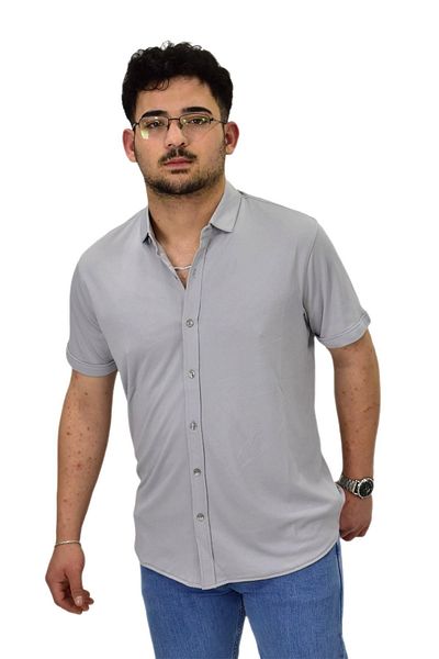 Raymons Ανδρικό πουκάμισο με κουμπιά Mercerized T-shirt 4410 BGL-ST04530