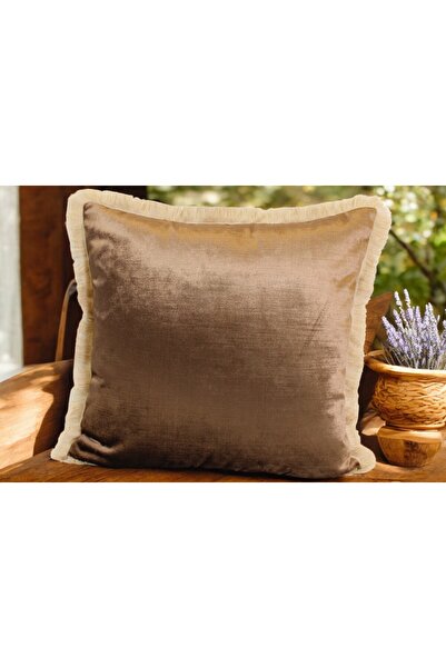 Home Mof Home Collection Dokuma Kadife Saçaklı Kırlent Kılıfı