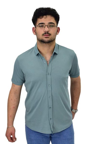 Raymons Ανδρικό πουκάμισο με κουμπιά Mercerized T-shirt 4410 BGL-ST04530