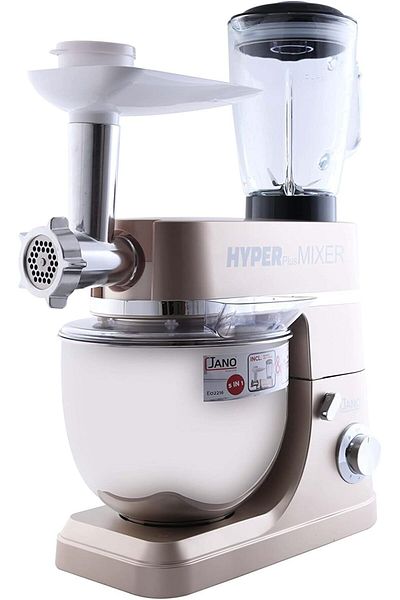 JANO 7l 1200w Electric Hyper Mixer 5 In 1 (MEAT GRINDER, 1.5L GLASS BLENDER) 5 Speed Control - E02216