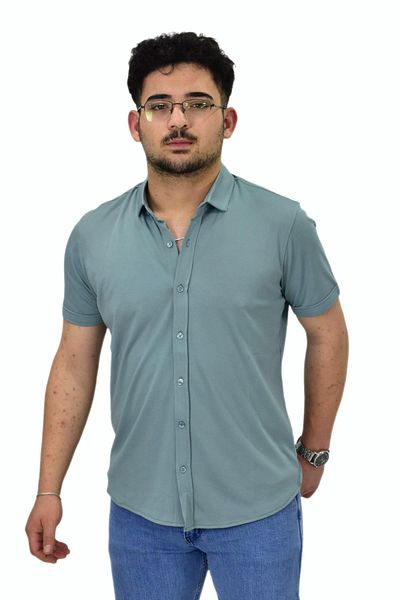 Raymons Ανδρικό πουκάμισο με κουμπιά Mercerized T-shirt 4410 BGL-ST04530