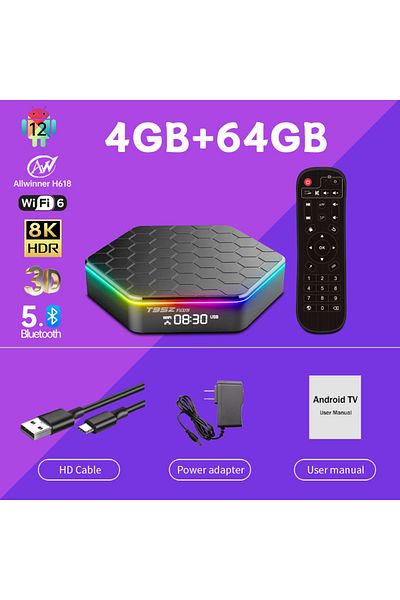Choice EU Plug 4GB 64GB T95Z Plus Smart Tv Box Android 12 8K DECODING Allwinner H618 2.4G/5G BT5.0 WIFI6 3