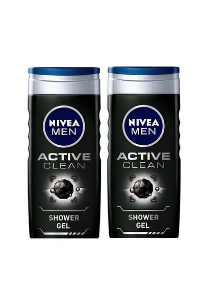 NIVEA Men Active Clean Shower Gel Value Pack 2 x 250 ml
