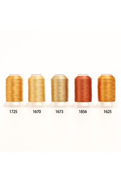 Choice 5A Gold 80 Madeira Colors Set Premium Polyester Embroidery Thread 500M (550Y) Each Spool Brother Bab