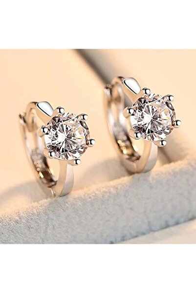 Choice أقراط هاجي هوبس فضية لامعة رائعة من AEH70233 تتميز بأحجار الزركونيا ال...