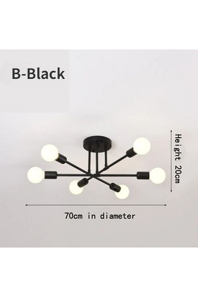 Choice B-black Nordic Minimalist Pendant Light Ceiling Lamp Led Chandelier Suitable For Bedrooms Living Roo