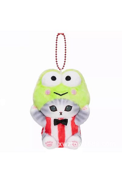 Choice I Kawaii Mofusand Cross-Dressing Hello Kitty & Kuromi Plush Keychain Sanrio Backpack Pendant 10-12c.