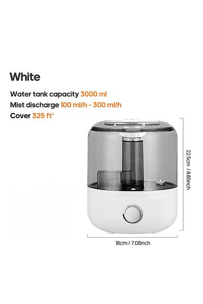 Choice EU White Basic CK2 3L Professional Large Capacity Household Silent Air Humidifier Plant Spray Aroma