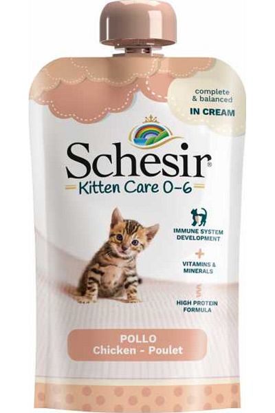 Schesir Schesir Kitten Pouch Cream 0-6 Chicken Wet Food 150g