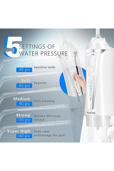 Youtrico Water Flosser Cordless Professional Dental Oral Irrigator-N5W
