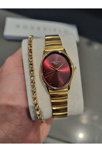 Rosefield Rosefield Gold Yellow - 3 Atm Waterproof Women's Wrist Watch with B...