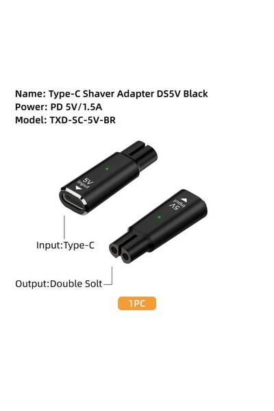Choice محول شحن ماكينة الحلاقة هوبو TXD-SC-5V-BK من النوع C، 5 فولت، لماكينة ...