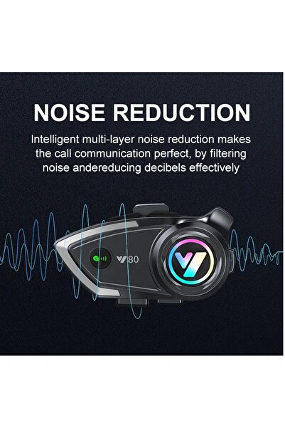 ALWAYS TEKNOLOJİ ALWAYS Y80 Kablosuz 5.3BT Motosiklet Kask Kulaklık Intercom Kaliteli Hoparlör ve Mikrofon