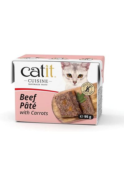 Catit Cuisine Beef Pate with Carrots 95g Pack of 12