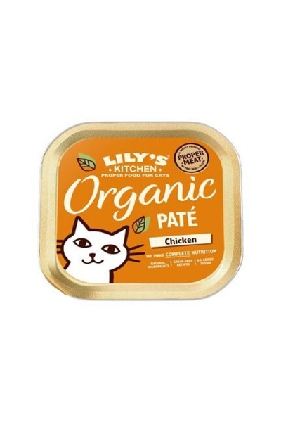 Lily's Kitchen Organic Chicken Pate Wet Cat Food - 85g - Pack of 12