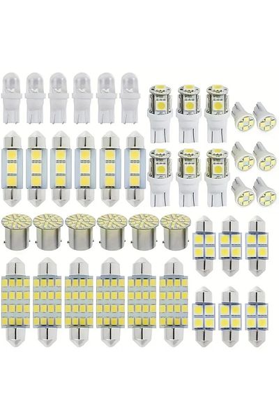 Choice 6000K 42 Pcs 42PCS 6000K 12V White Combo LED Car Light Bulbs Kit: Interior Map Light, Dome Light, Ca