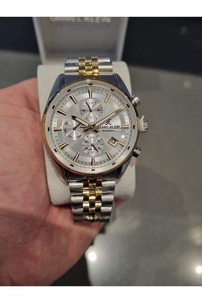 Daniel Klein New Model Silver Dial with Calendar Steel Bracelet 3 Atm Waterproof