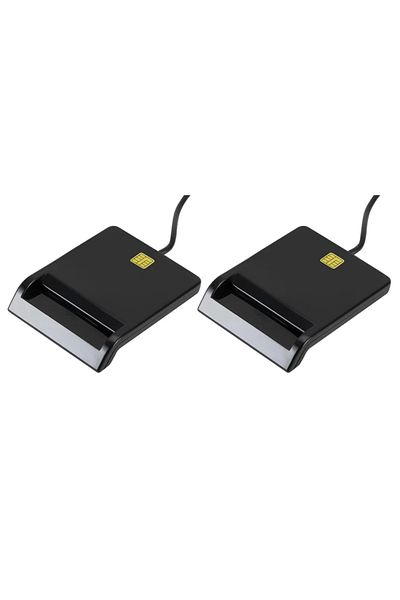 ALLOYSEED 2 Pcs Usb Smart Card Reader Stable Operation Reliable Simplicity For Dnie Atm Cac Ic Id Sim Card Clo
