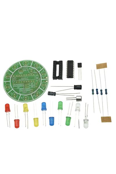 Choice DIY KIT CD4017 Colorful Voice Control Rotating LED Light Kit Electronic Manufacturing DIY Kit Spare