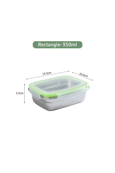 Choice 350mL 304 Stainless Steel Fresh-keeping Box Sealed Leak Proof Lunch Box Fruit Box with Lid Dumpling