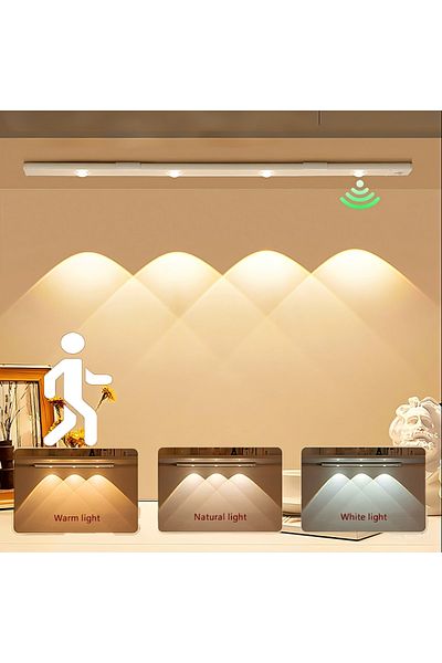 Choice Stepless Dimming 3 Colors In One Lamp 40cm 3leds Led Motion Sensor Night Light 3 Colours Changing Ey