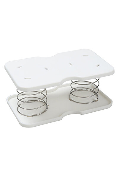 Choice حامل زنبركي إبداعي أبيض لصندوق المناديل ومنظم المطبخ مع حامل رفع تلقائ...