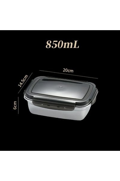 Choice 850mL New 304 Stainless Steel Crisper Box Airtight Food Storage Container With Lid Lunch Bento Food