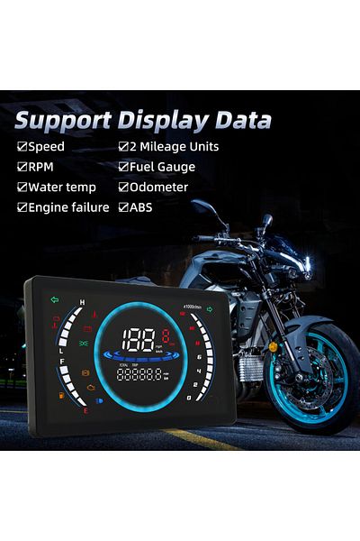 MAIMEIMI 12V Motobike Speedometer 199km/ With Sensor RPM Digital Tacho Dashboard Universal For Honda For D...