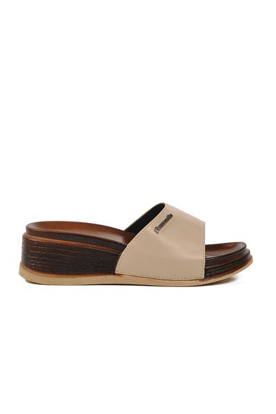 Pierre Cardin Μπεζ ελαφριές καλοκαιρινές παντόφλες - PC-7030 Z - Γυναικείες παντόφλες εσωτερικού χώρου