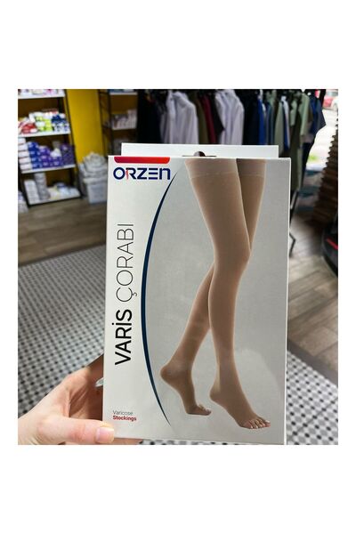 ORZEN DİZ ÜSTÜ BURNU AÇIK 6 NUMARA ÇORABI