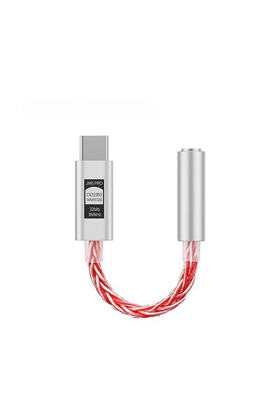 WAPUNO JM6 pro Red JCALLY JM6 Pro CX31993 Hifi DAC Type-C to 3.5Digital Audio Decoding Portable Headphone A