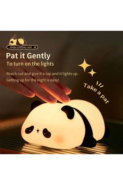 GGBEE Panda Cartoon Rechargeable Night Light Led Table Lamp Silicone Ghost Kiwi Panda Birthday Gift Baby N