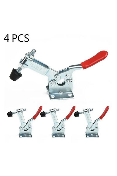 Choice 4 pcs 4PCS GH-201B Quick Release Toggle Clamp 100kg Horizontal Clamps Locking Lever Fastener Hand To