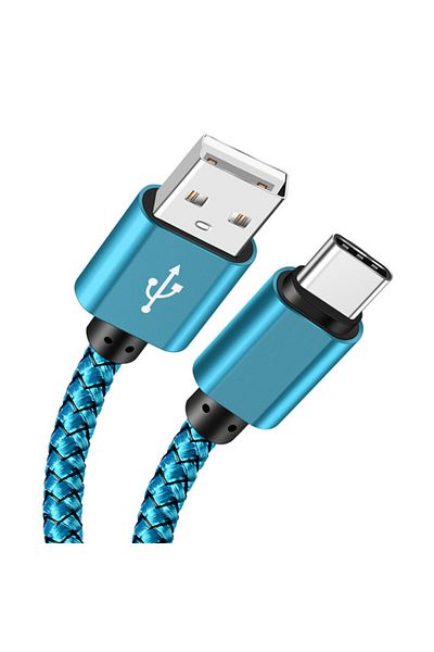 Choice 3m Bule USB A to Type C Charging Cable Fast Charger Nylon Braided Data Cable For Samsung Xiaomi Huaw