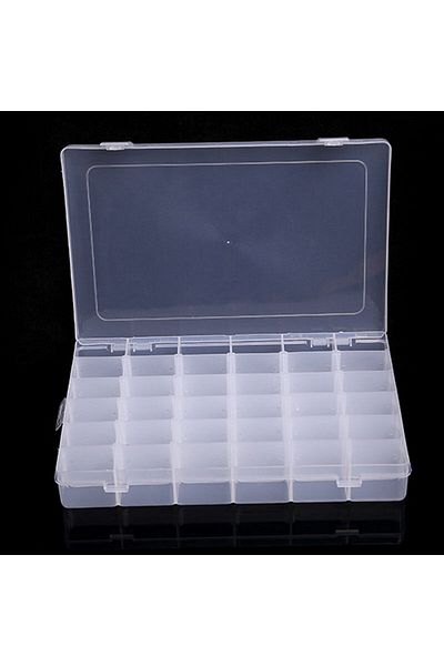 Choice 36 Compartment 10/15/24/36 Grids Plastic Organizer Box Storage Container Jewelry Box With Adjustable