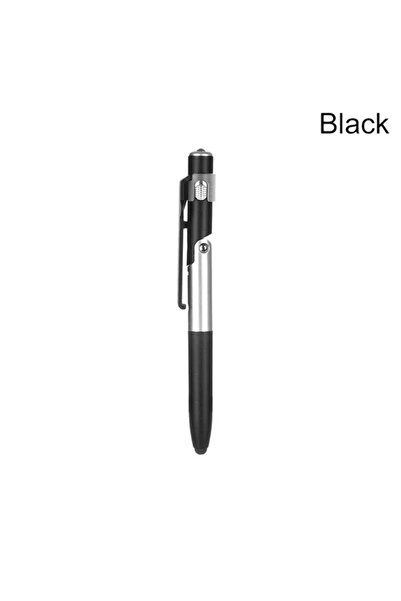 Choice قلم حبر جاف متعدد الوظائف 4 في 1 MP-8878-black مزود بإضاءة LED وحامل ه...