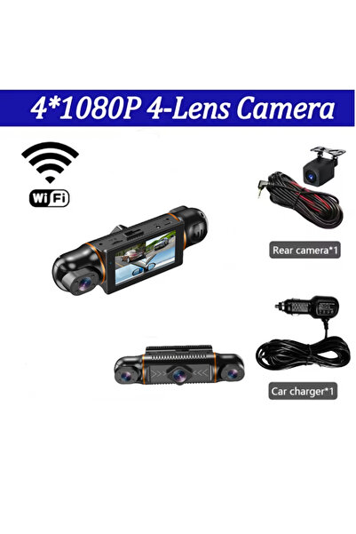 choice2 كاميرا سيارة M99N 64G، صندوق أسود رباعي القنوات مع نظام تحديد المواقع...