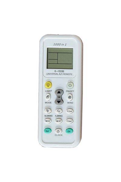 Choice جهاز تحكم عن بعد لاسلكي عالمي أبيض اللون K-1028E AC رقمي بشاشة LCD لمكيف الهواء