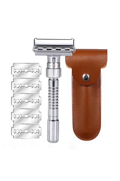 YINTAL Adjustable Double Edge Safety Razor Classic Men Shaving Zinc Alloy Metal Manual Shaver Men's Hair...