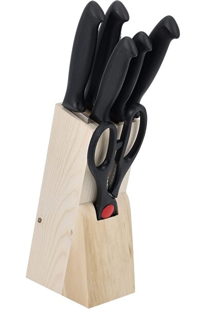 ROYALFORD 8 Pcs Kitchen Knives Set With Wooden Block