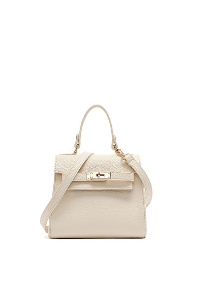 Sole Sisters Cream Faux Leather Women's Crossbody Bag - Naro