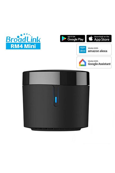 Choice جهاز التحكم عن بعد الذكي Rm4 Mini Broadlink Rm4 Mini للمنزل بالأشعة تحت الحمراء متوافق مع التحكم الصوتي Aleax W